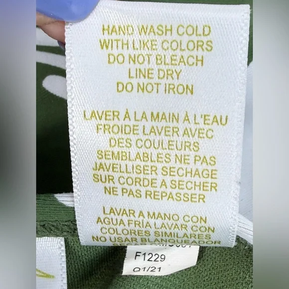 Anne Cole Green Floral Halter One-Piece Swimsuit Ruched Summer Swimwear Size 16 - Picture 14 of 15